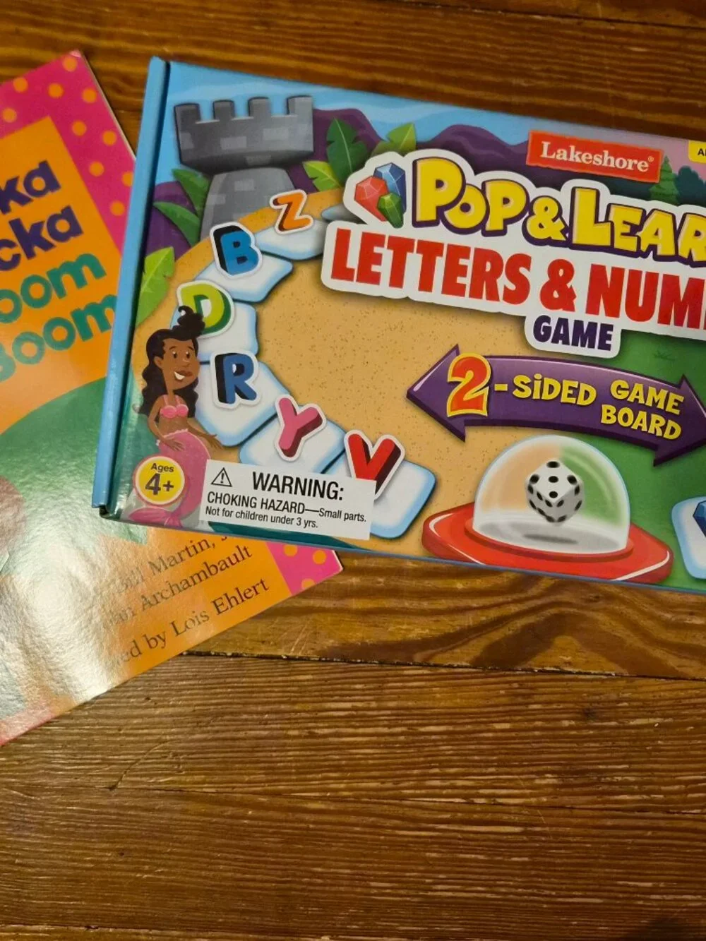 Lakeshore Pop & Learn Letters & Numbers Game + Chicka Chicka Boom Boom Book